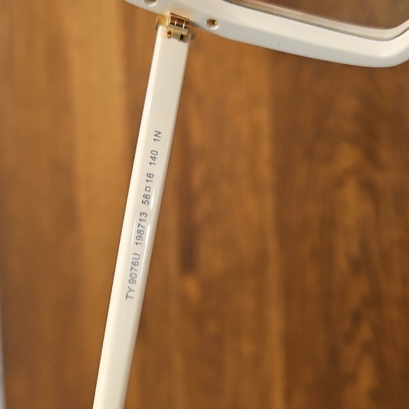 Tory Burch Orange and White Geometric Glasses - Picture 3 of 6